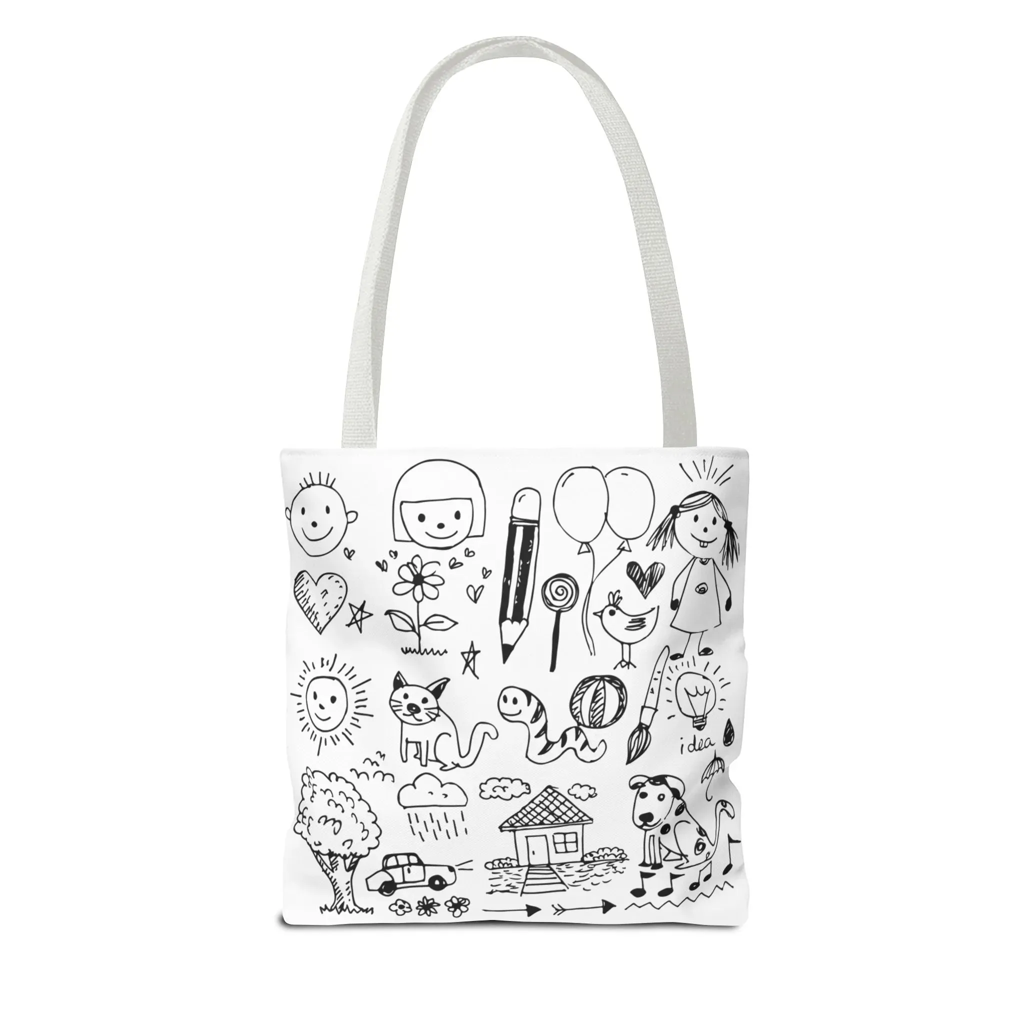 Children Hand Draw Tote Bag (AOP)