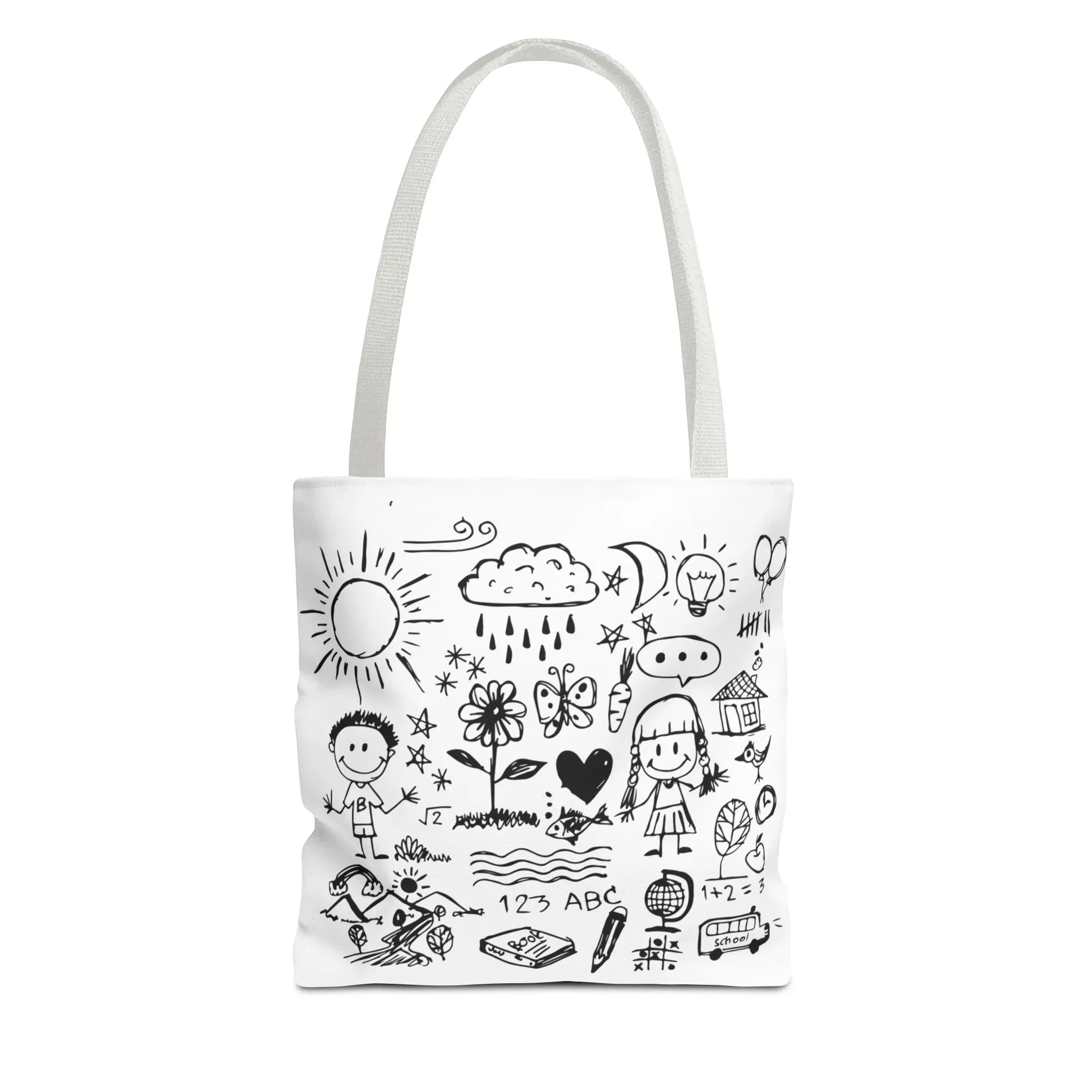 Children Hand Draw Tote Bag (AOP)