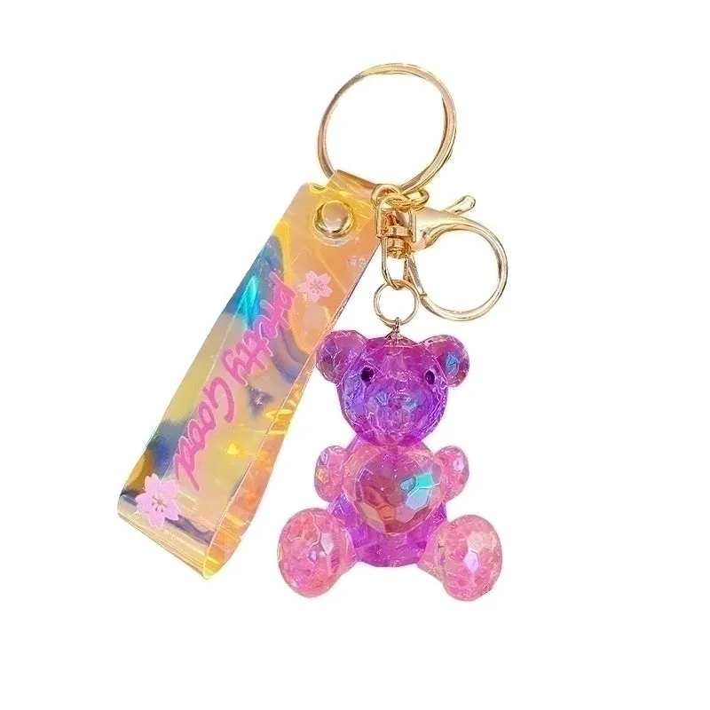 Cute Bear Resin Bag Pendant Keychain