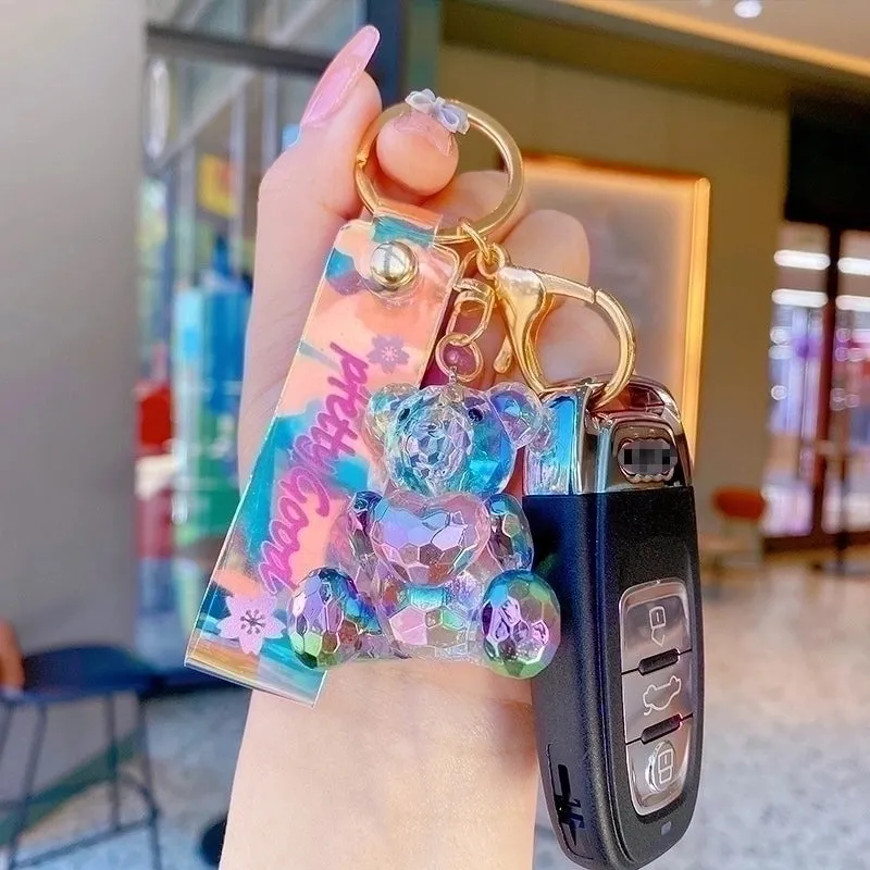 Cute Bear Resin Bag Pendant Keychain