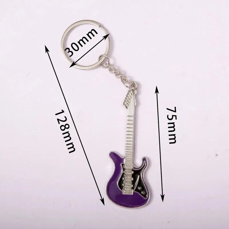 Cute Guitar Zinc Alloy Unisex Keychain