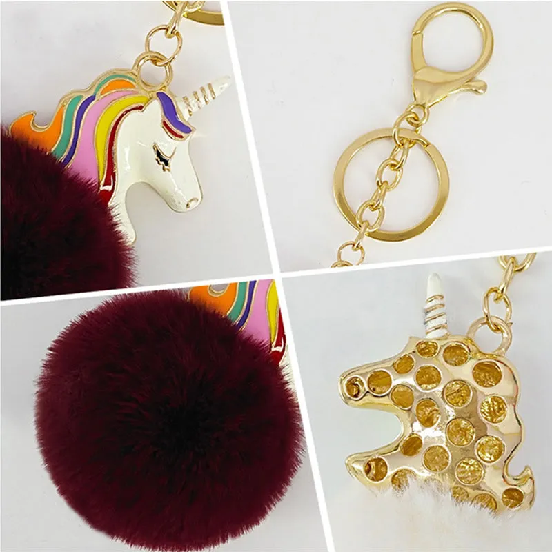Cute Metal Unicorn Key Chain