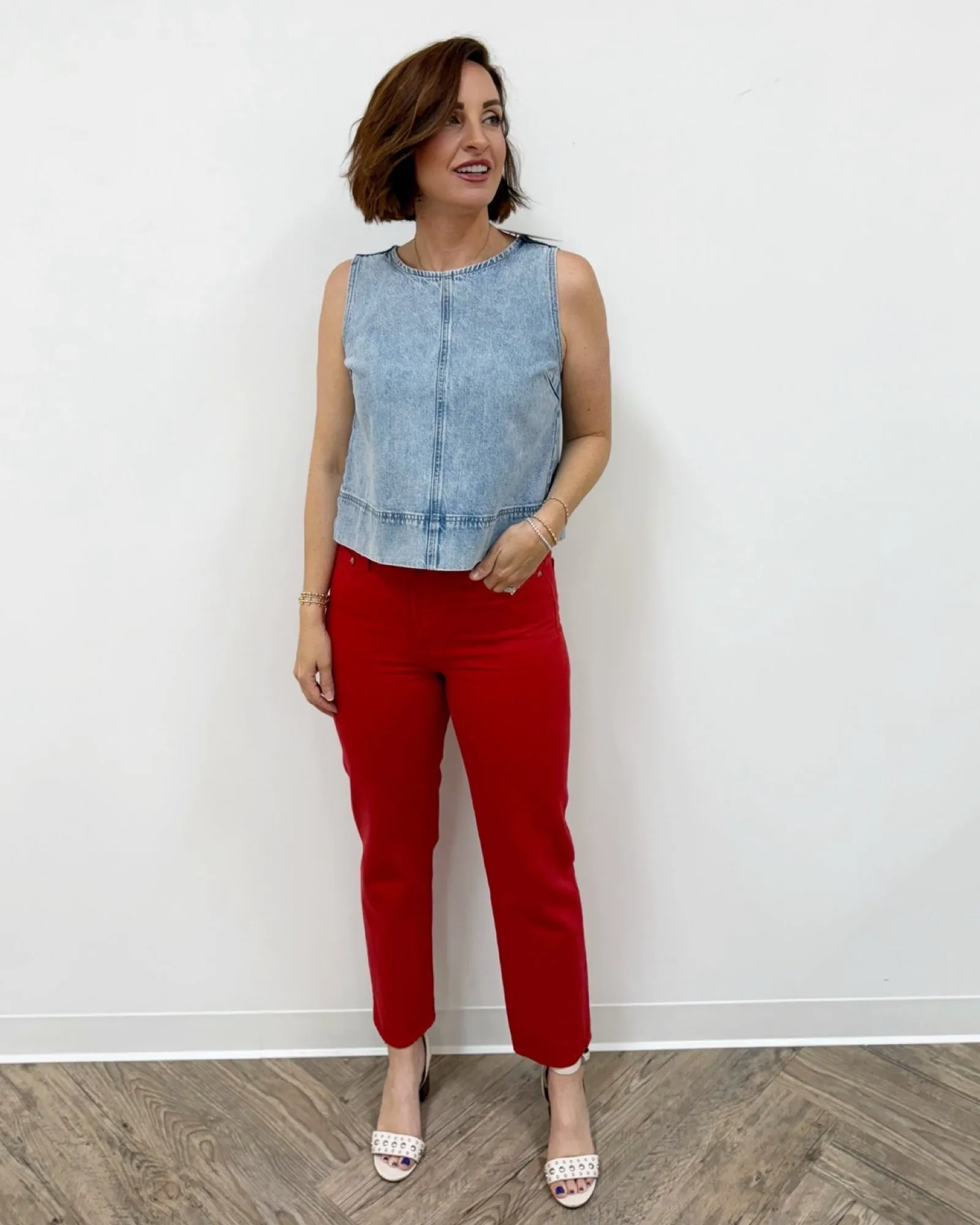 Davie Sleeveless Denim Top