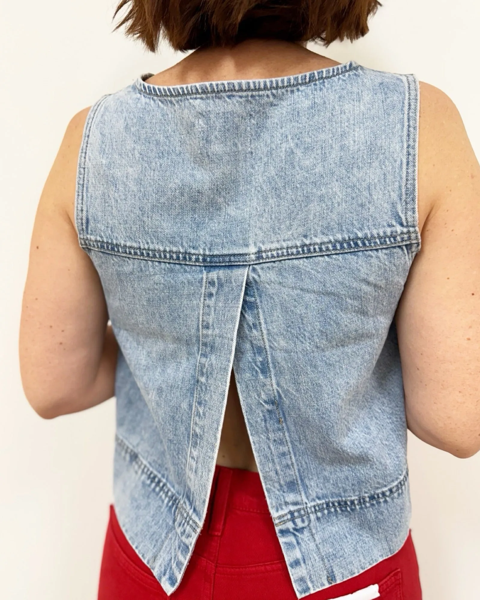 Davie Sleeveless Denim Top