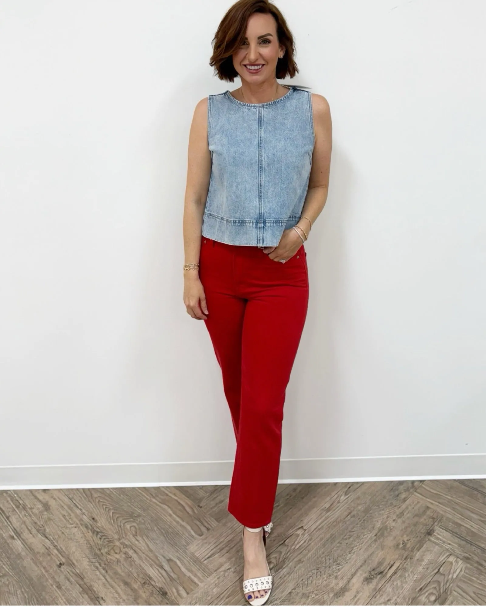 Davie Sleeveless Denim Top