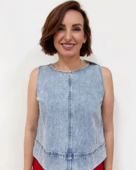 Davie Sleeveless Denim Top