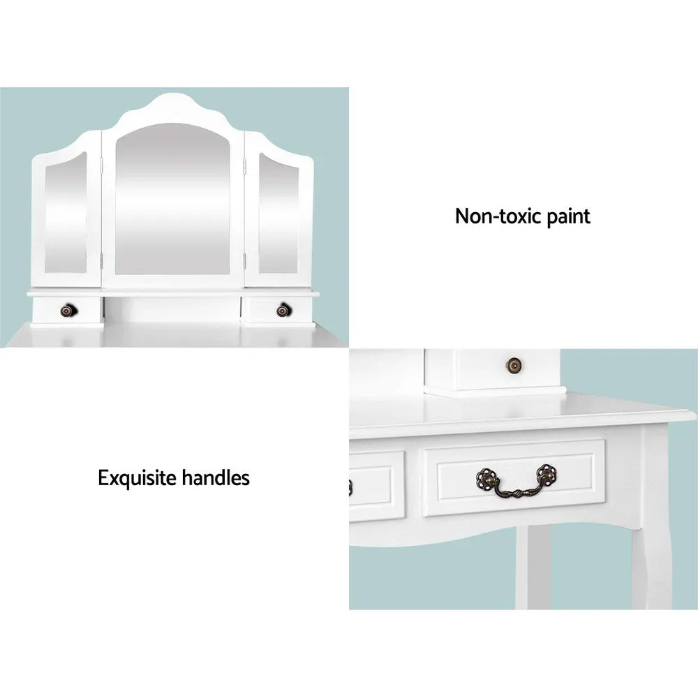 Dressing Table w/ Mirror - White