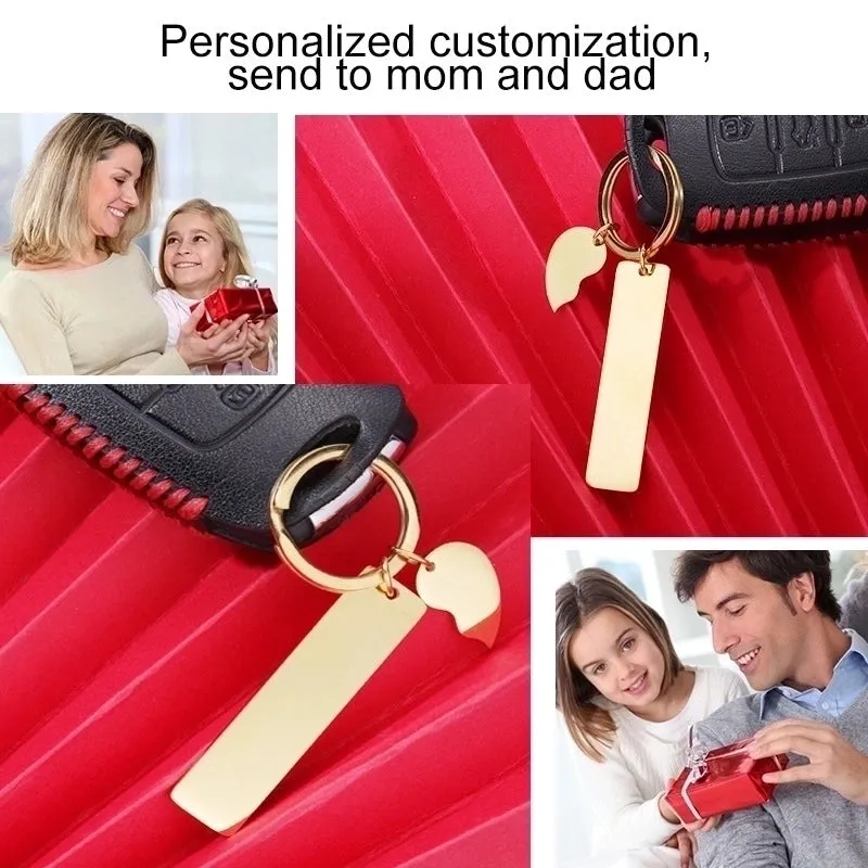 Elegant Heart Shape 304 Stainless Steel Plating None Women's Bag Pendant Keychain