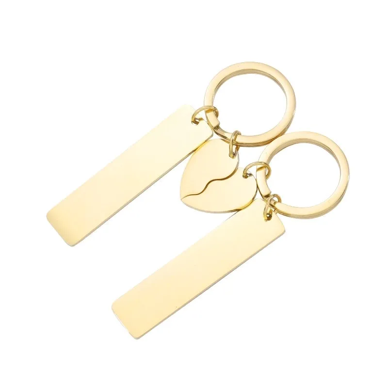 Elegant Heart Shape 304 Stainless Steel Plating None Women's Bag Pendant Keychain