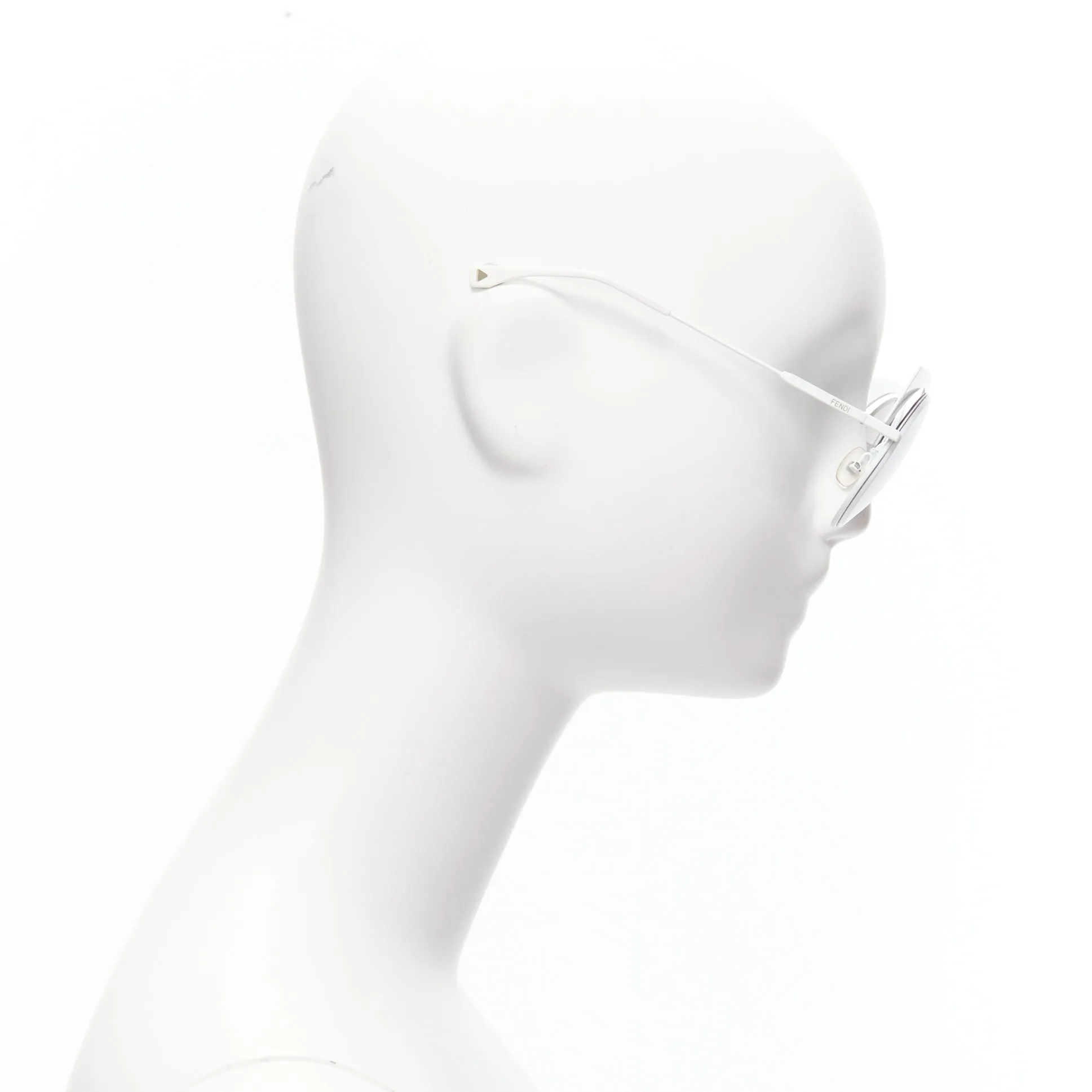 FENDI 0177S white metal logo grey gradient cat eye sunglasses