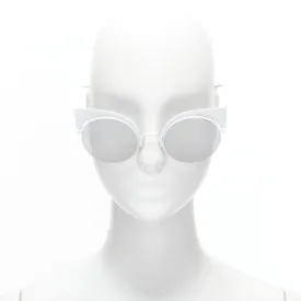FENDI 0177S white metal logo grey gradient cat eye sunglasses