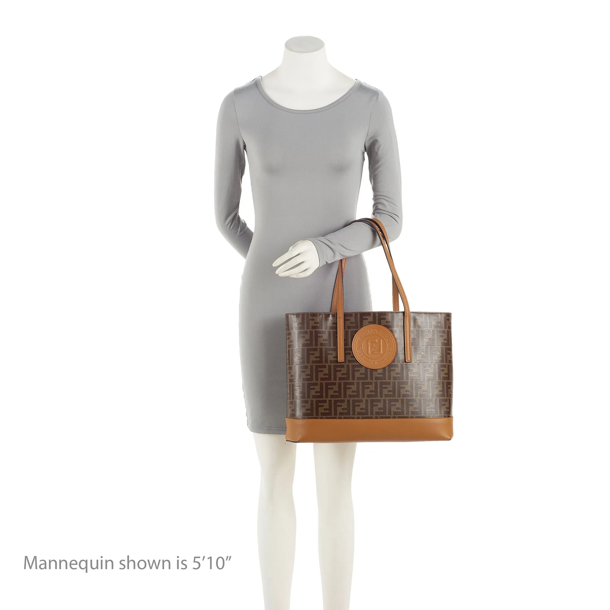 Fendi FF Spalmati Vetrificato Shopper Tote (SHF-23631)
