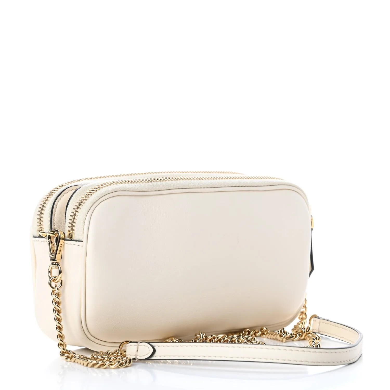 Fendi Vitello Grace Matte Bicolor Easy Baguette Black White 8BS044