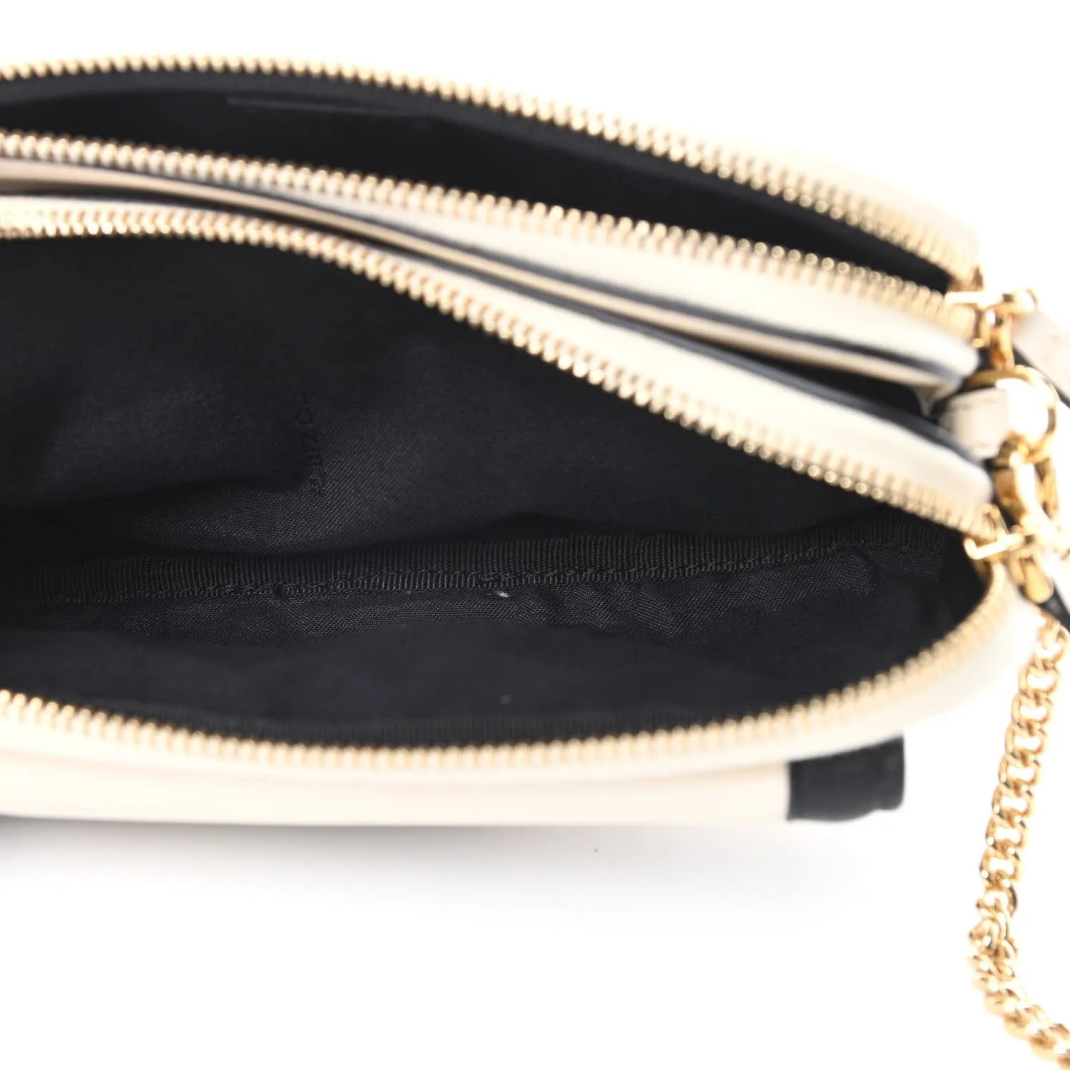 Fendi Vitello Grace Matte Bicolor Easy Baguette Black White 8BS044