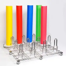 Floor Roll About Rack - Holds 16 Rolls