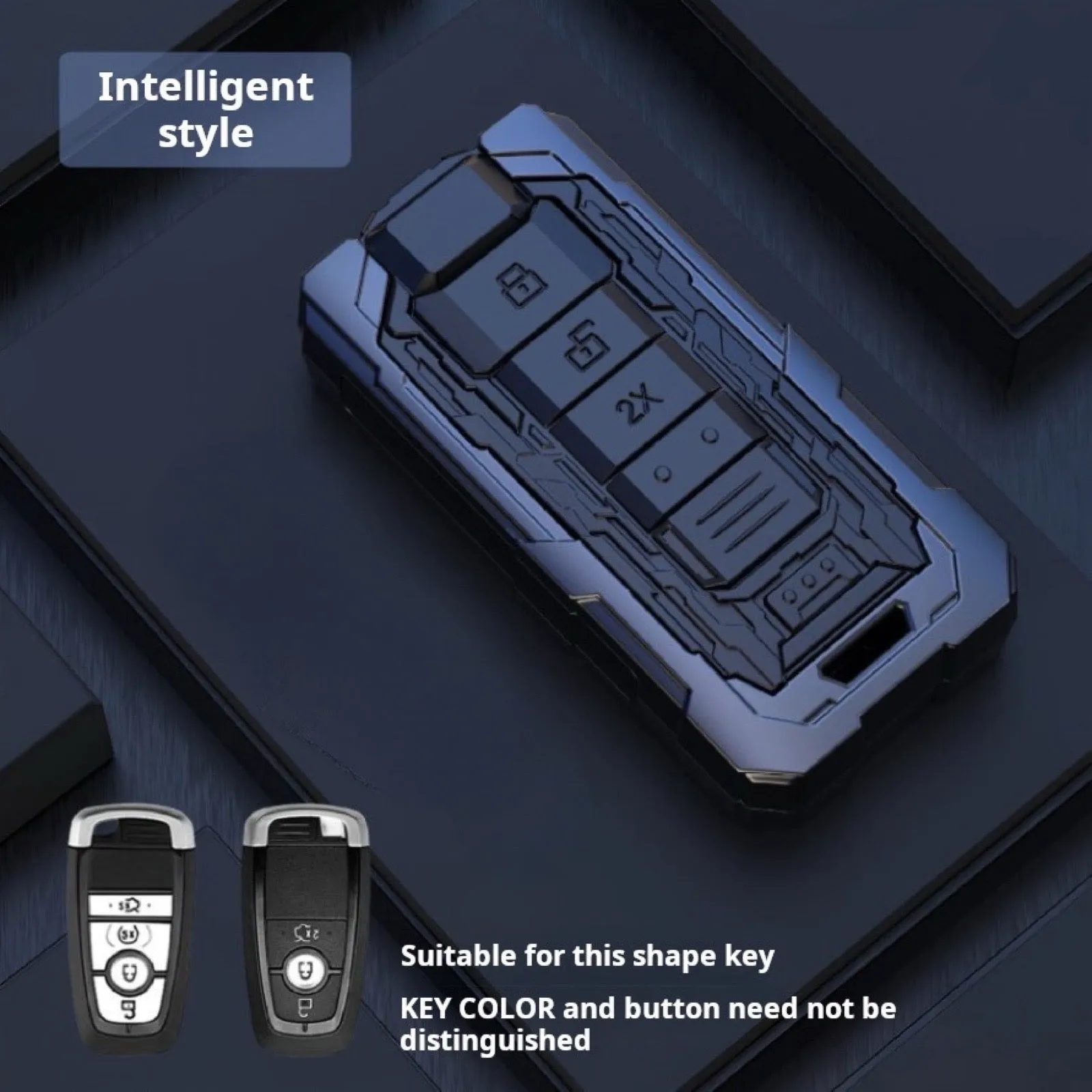 FORD Zinc Alloy Key Remote Cover with two keychains