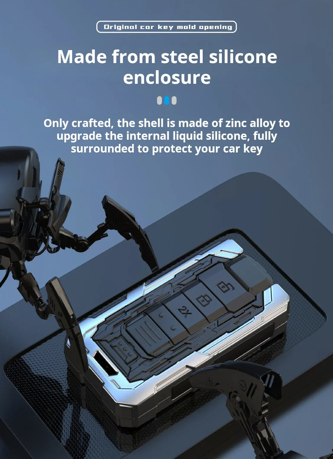 FORD Zinc Alloy Key Remote Cover with two keychains