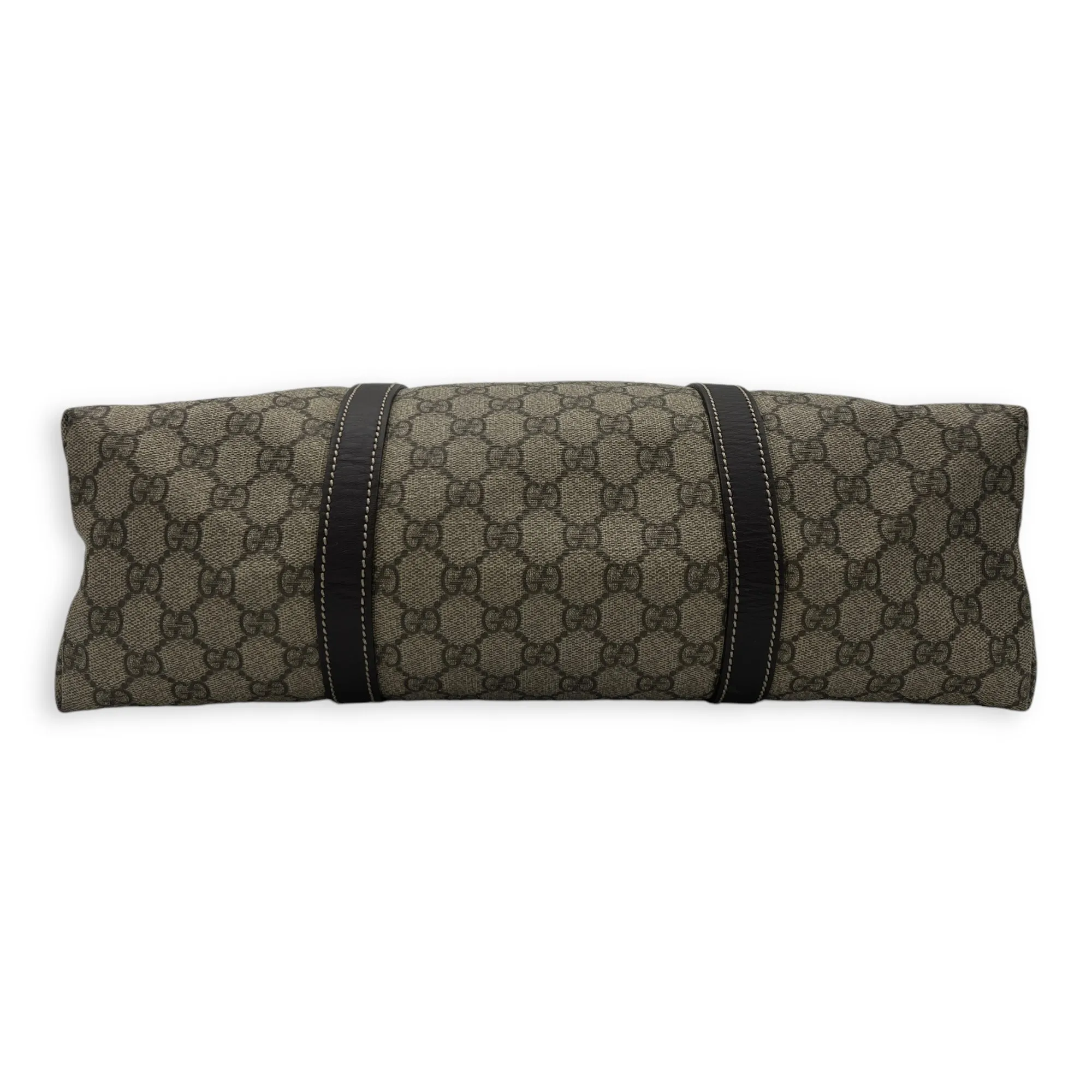 GG Supreme Vertical Brown Tote Bag in Coated Canvas, Gold hardware