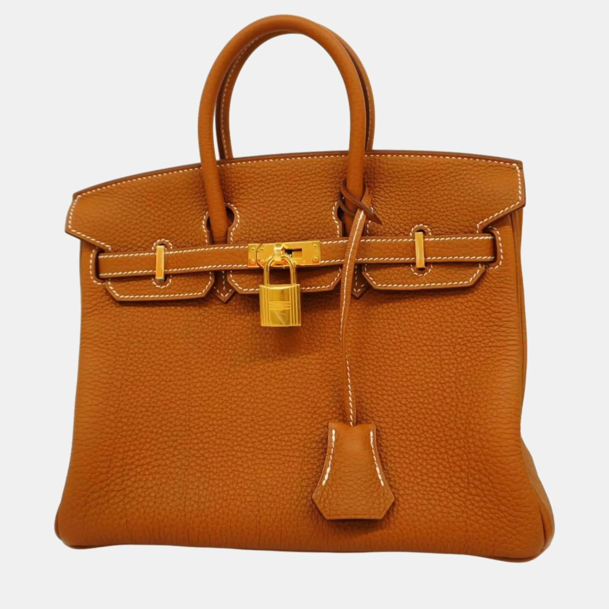 gold Togo Birkin Stamp Handbag