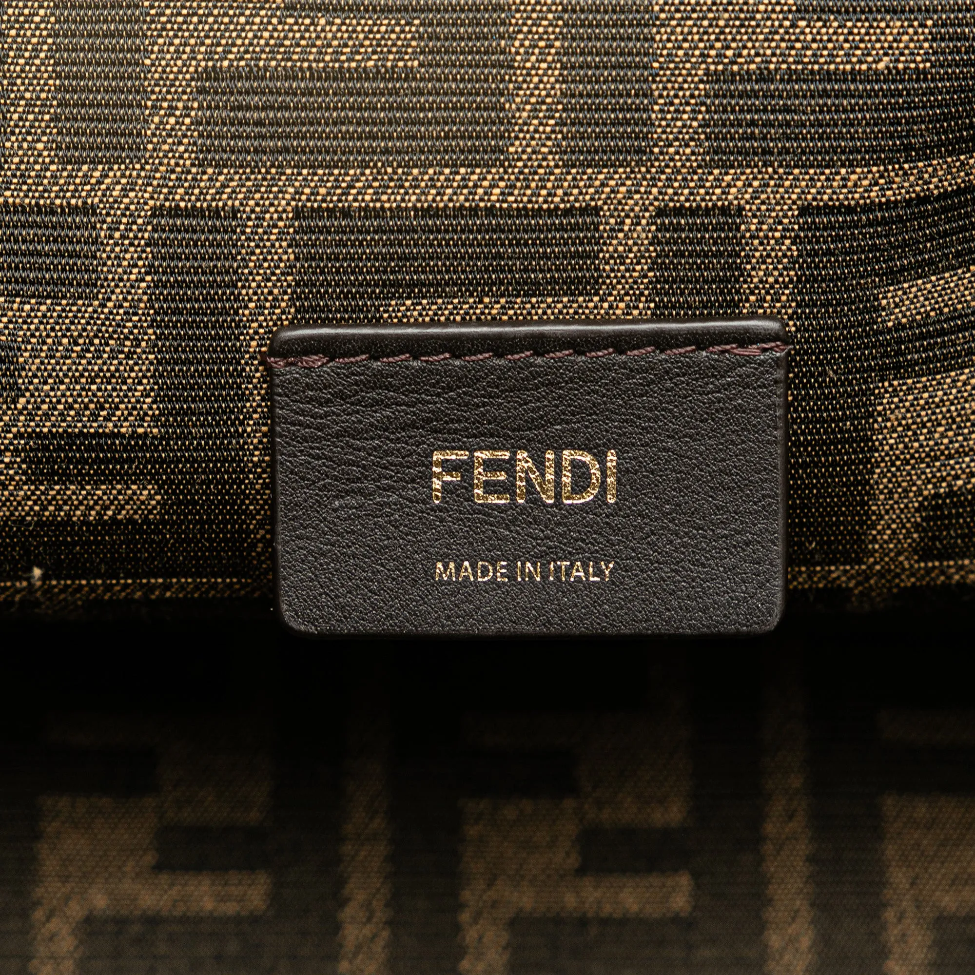 Gray Fendi Small Shearling Fendi First Crossbody Bag