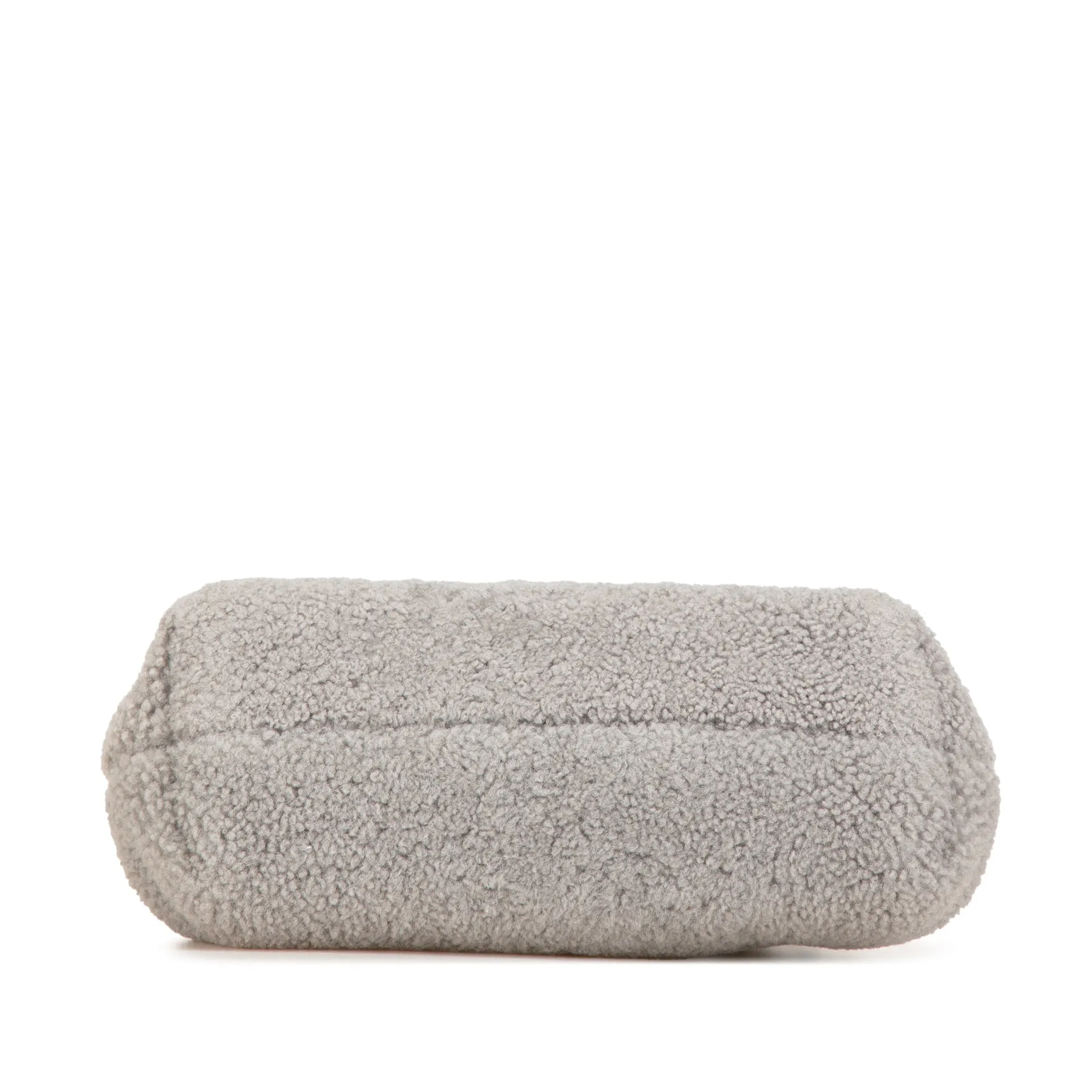 Gray Fendi Small Shearling Fendi First Crossbody Bag