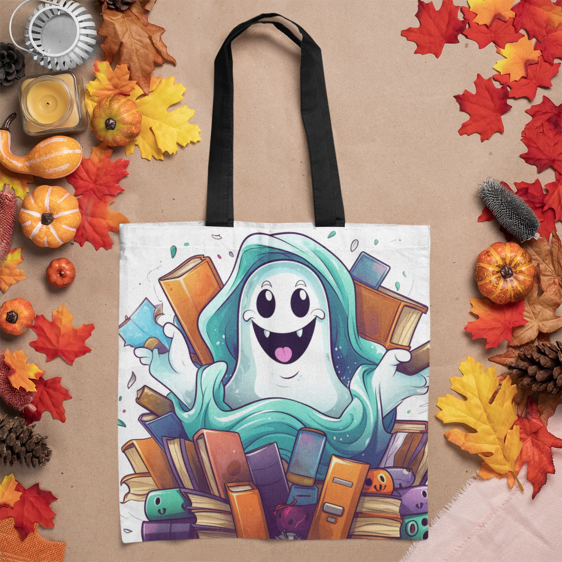 Halloween Ghost Tote, Halloween Tote Bag, Halloween Tote, Halloween Tote Bags, Tote bag Mockup Halloween, Tote Bags Halloween