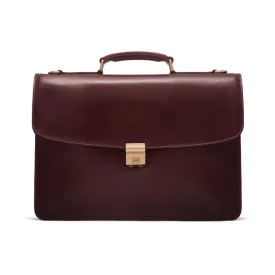 Harvard Leather Briefcase - Dark Tan