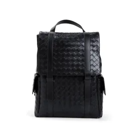 Intrecciato Leather Backpack in Black | Size UNICA | 805971V2HL1
