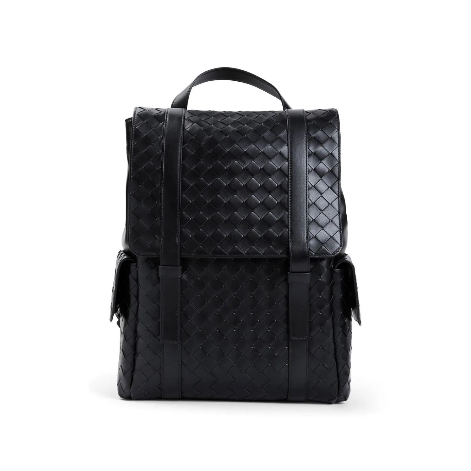 Intrecciato Leather Backpack in Black | Size UNICA | 805971V2HL1