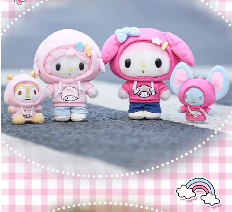 Kawaii Citywalk Pendant Plush keychains Brooch Set SK560