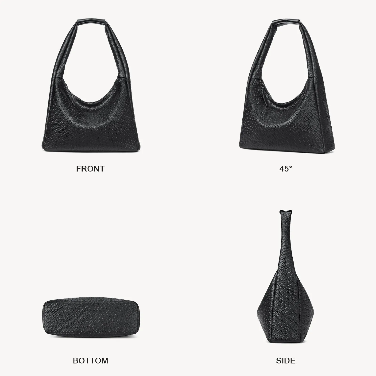 KWELI Croc Structured Curved Hobo Handbags