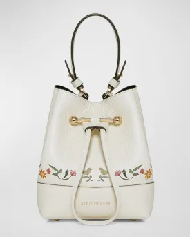 Lana Osette Floral Leather Bucket Bag