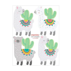 Llama and Cactus Gift Bag Stickers - 12 Pack S3005