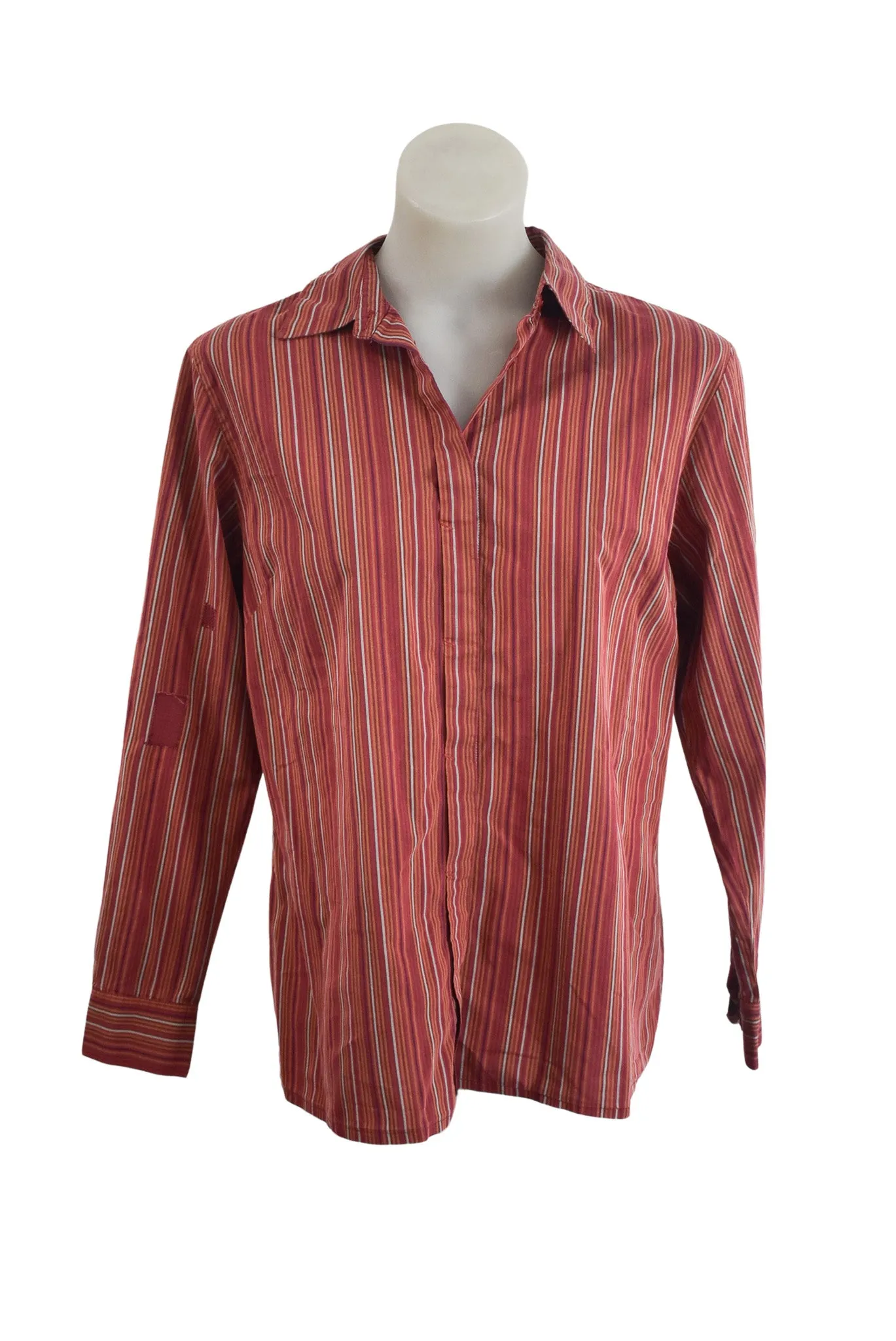 Mackenzie Country NZ made striped blouse, 12