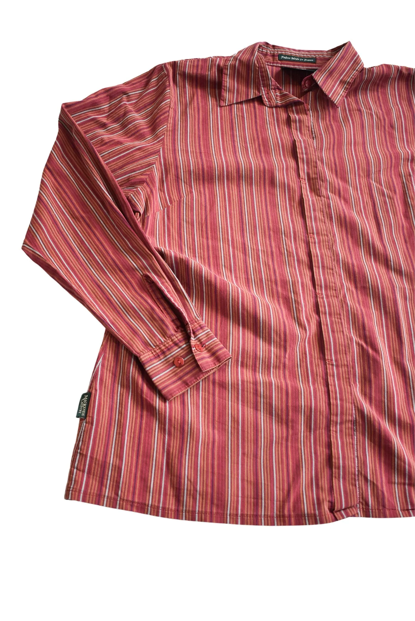 Mackenzie Country NZ made striped blouse, 12