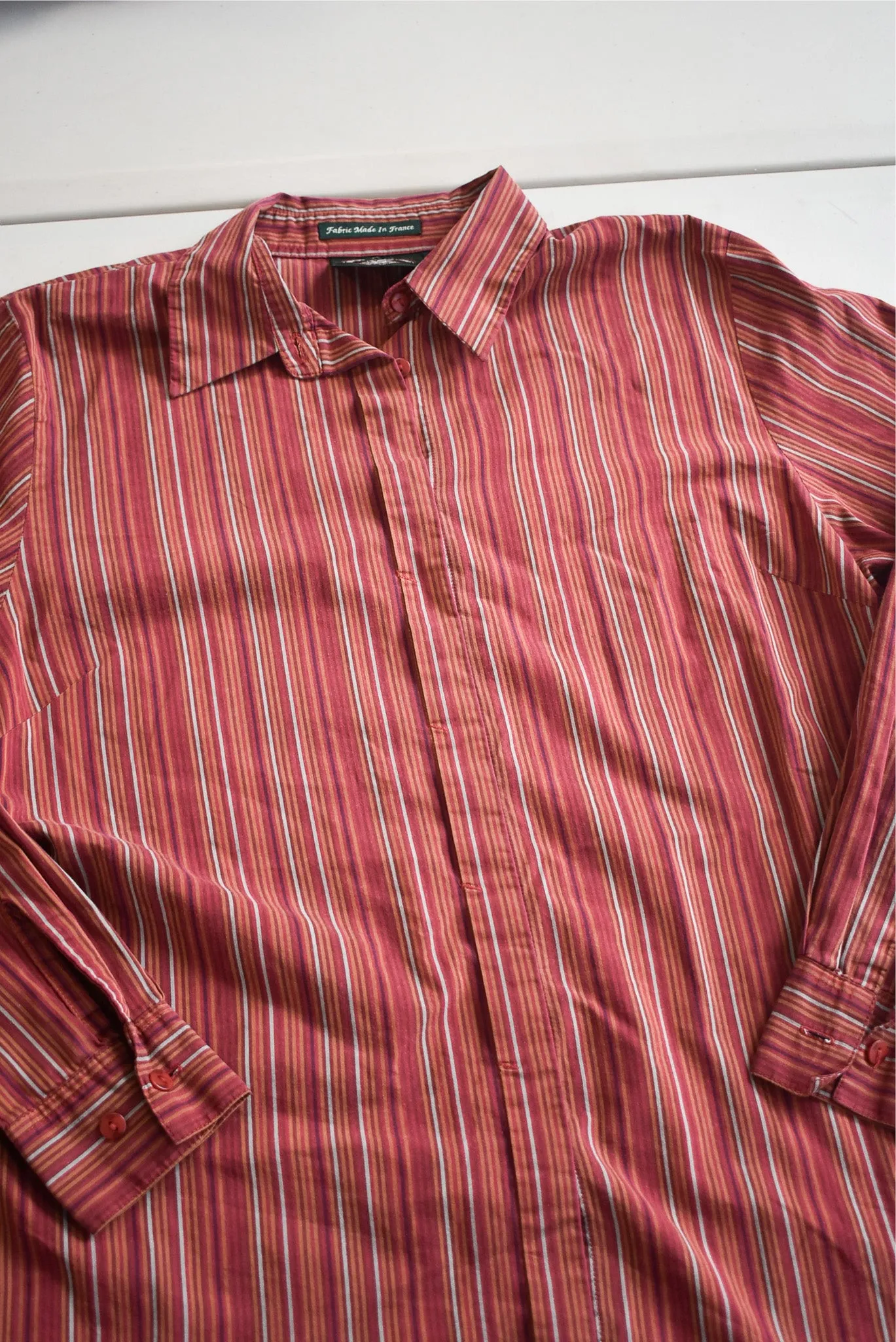 Mackenzie Country NZ made striped blouse, 12