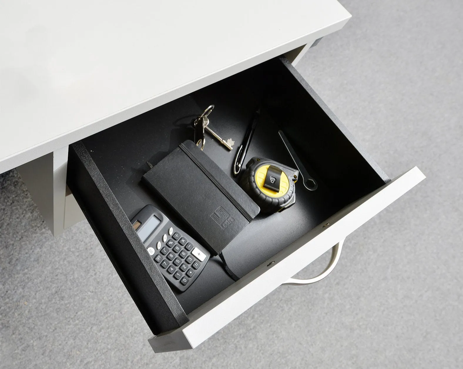 Maestro 25 - Shallow 2 Drawer Fixed Pedestal for 600mm Deep Desks