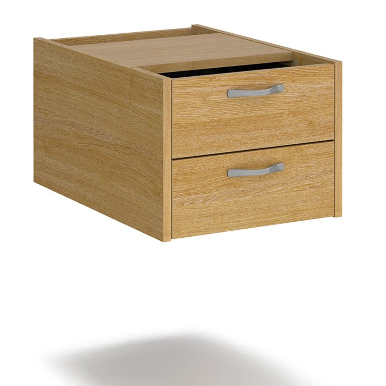 Maestro 25 - Shallow 2 Drawer Fixed Pedestal for 600mm Deep Desks
