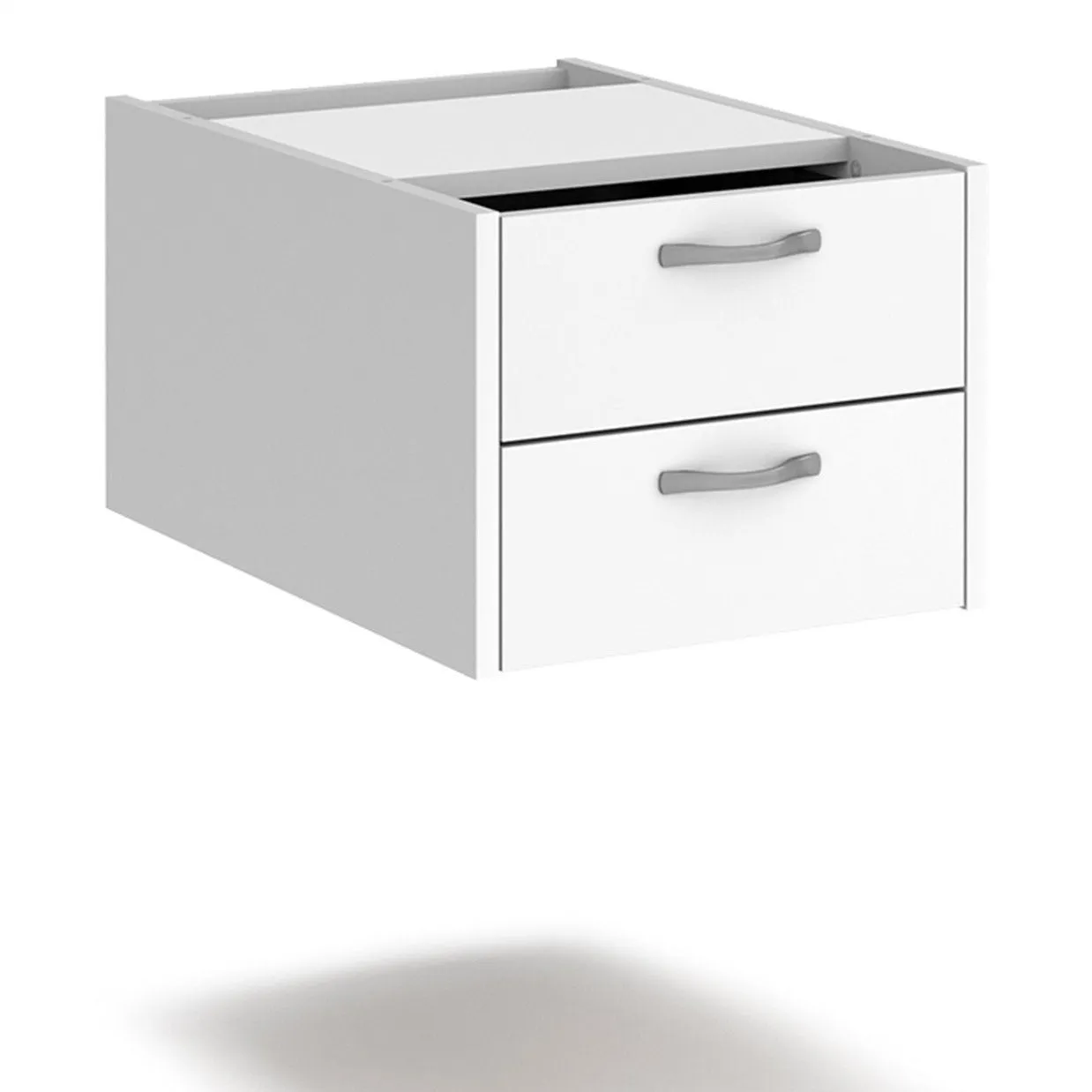 Maestro 25 - Shallow 2 Drawer Fixed Pedestal for 600mm Deep Desks