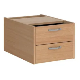 Maestro 25 - Shallow 2 Drawer Fixed Pedestal for 600mm Deep Desks