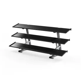 Magnum 3-Tier Flat-Tray Dumbbell Rack Long