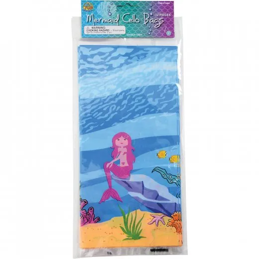 Mermaid Cello Bags Party Supplies (12 Per Package)