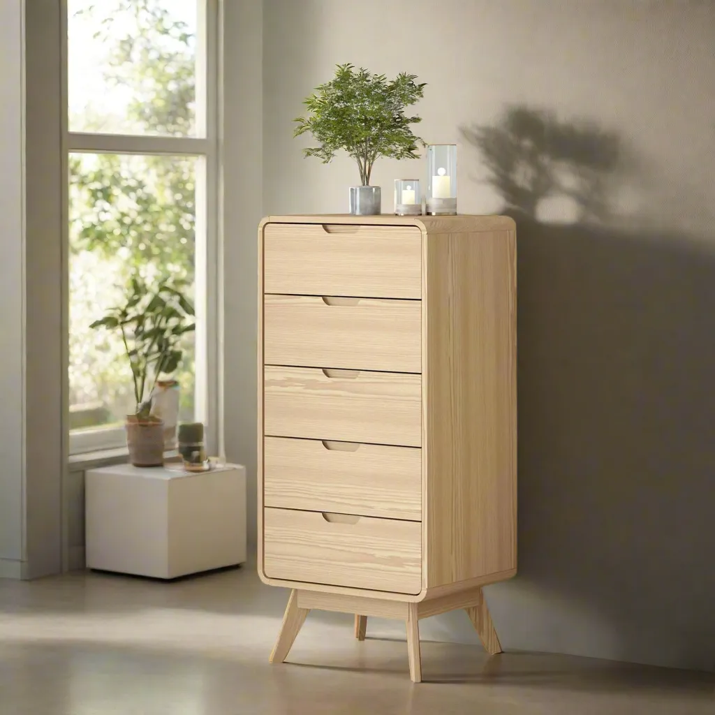 MerryLuk Tallboy Dresser 5 Drawers