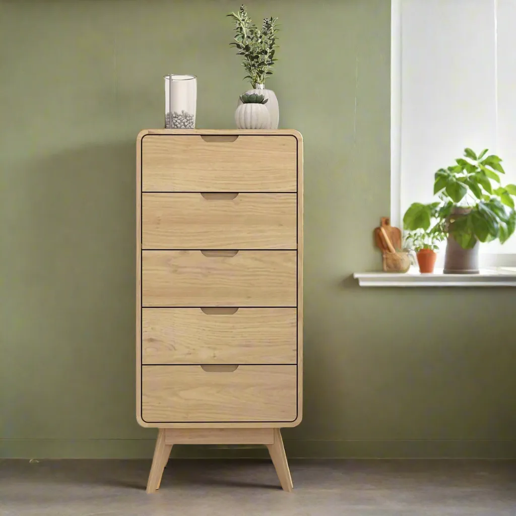 MerryLuk Tallboy Dresser 5 Drawers