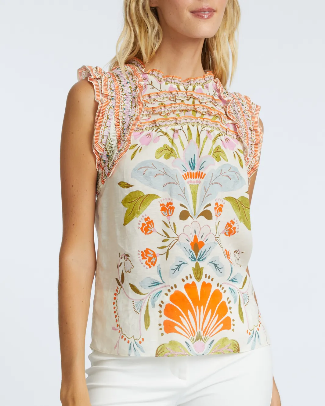 MICHELINE TOP IN VINTAGE FLORAL