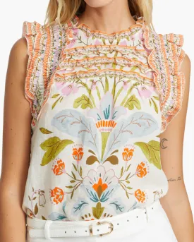 MICHELINE TOP IN VINTAGE FLORAL