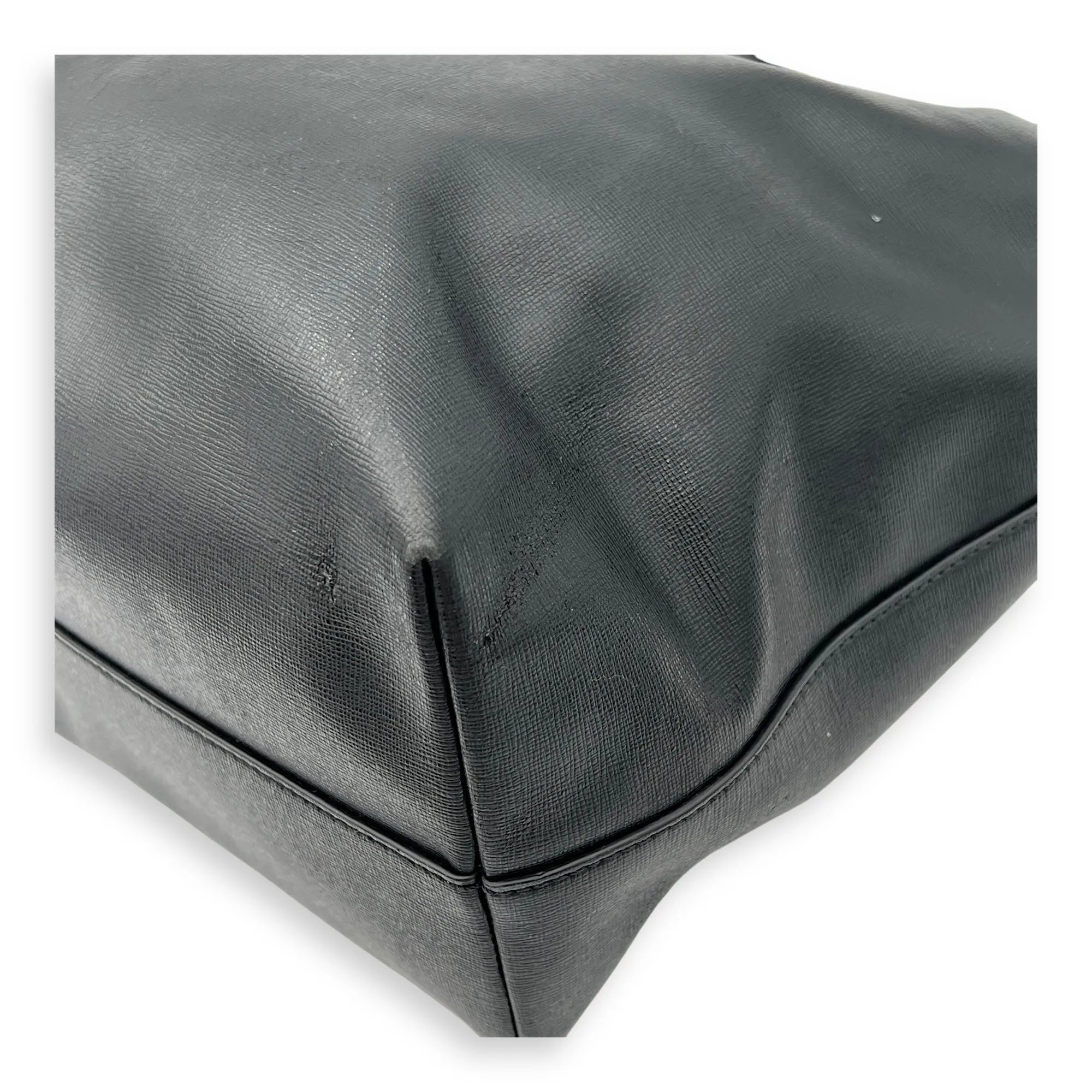 Monster Tote Bag Black in Calfskin, Silver hardware