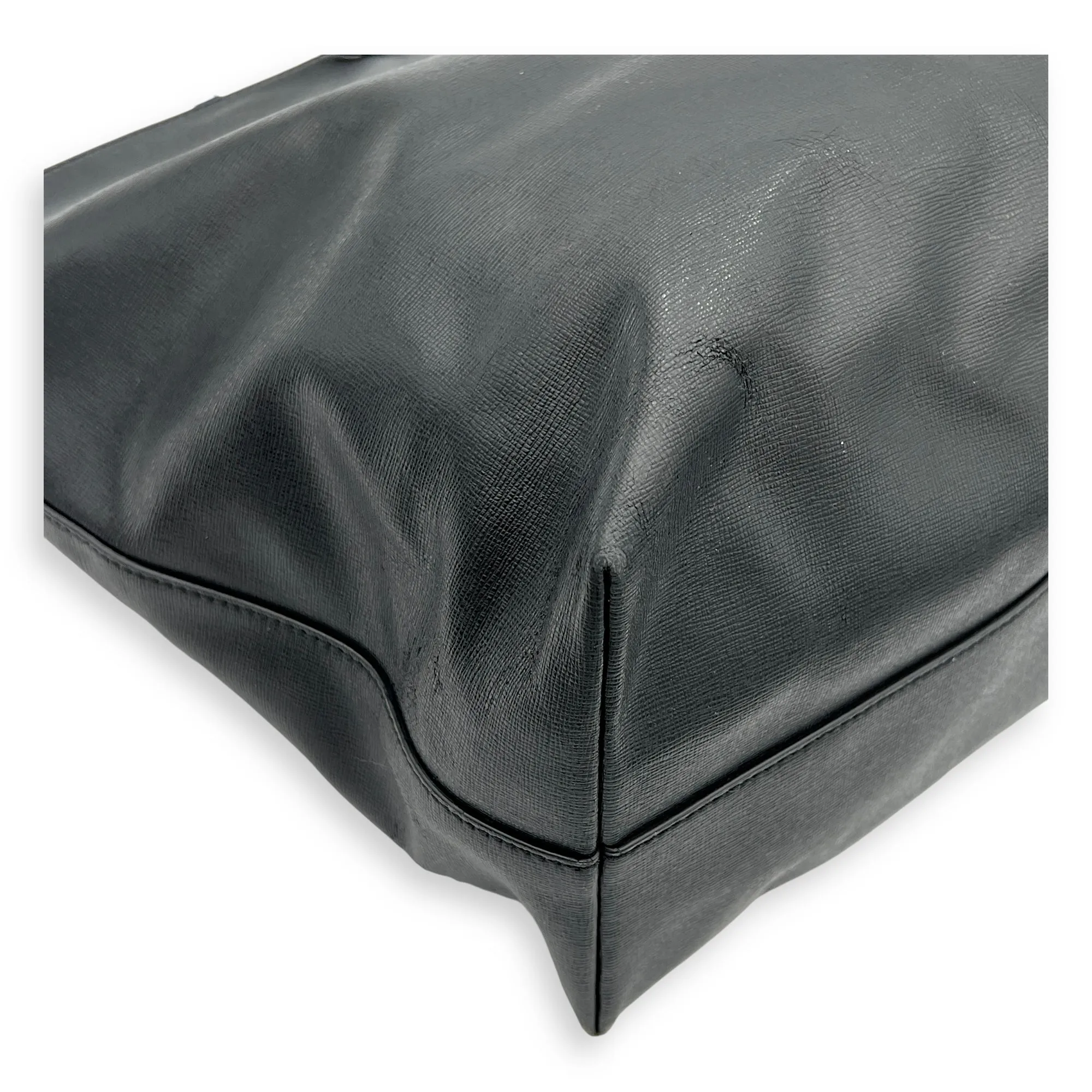 Monster Tote Bag Black in Calfskin, Silver hardware