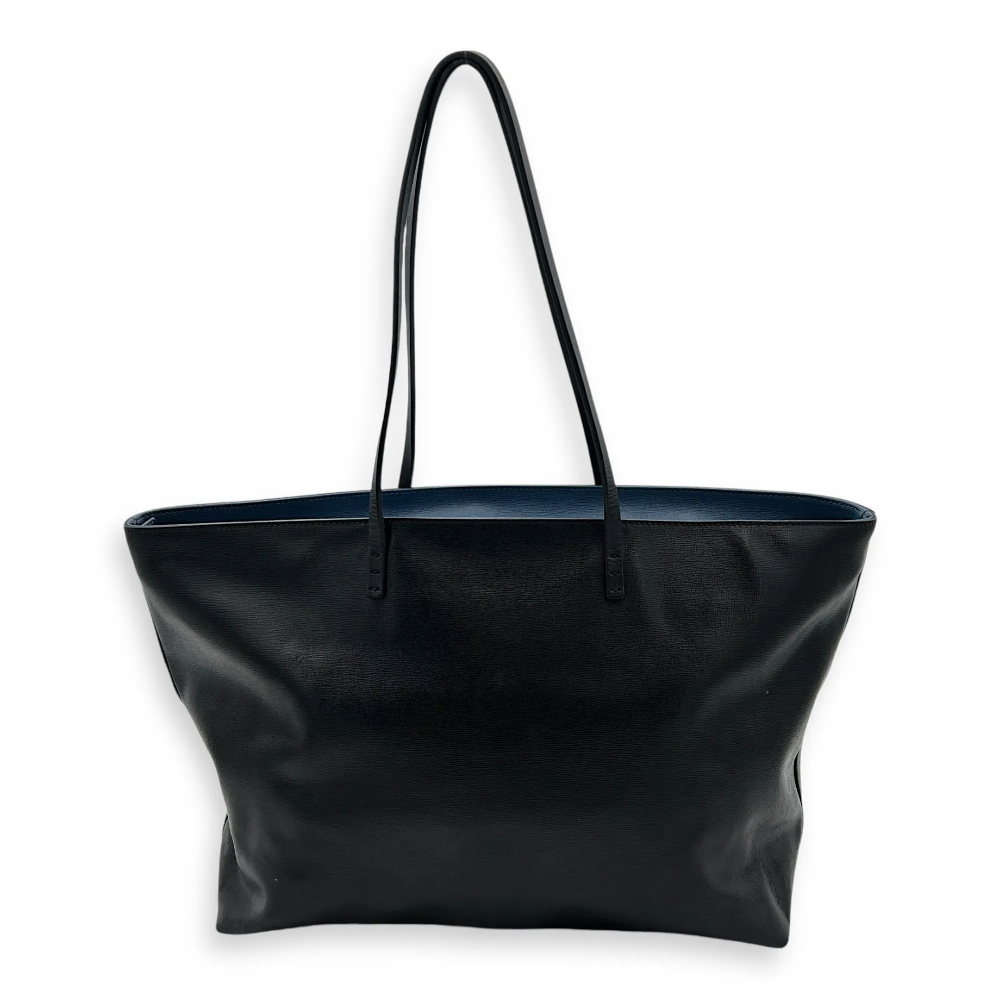 Monster Tote Bag Black in Calfskin, Silver hardware