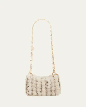 Nano Disc Shearling Shoulder Bag